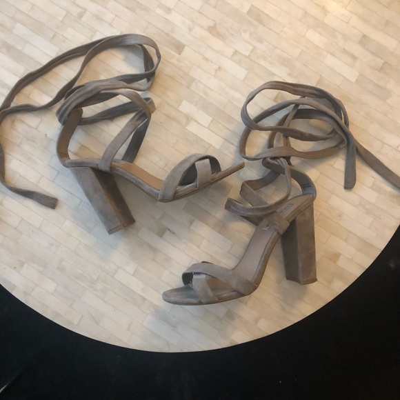 Steve Madden Shoes - Steve Madden Christey Taupe Suede Lace-Up Heels Steve Madden Shoes - Steve Madden Christey Taupe Suede Lace-Up Heels